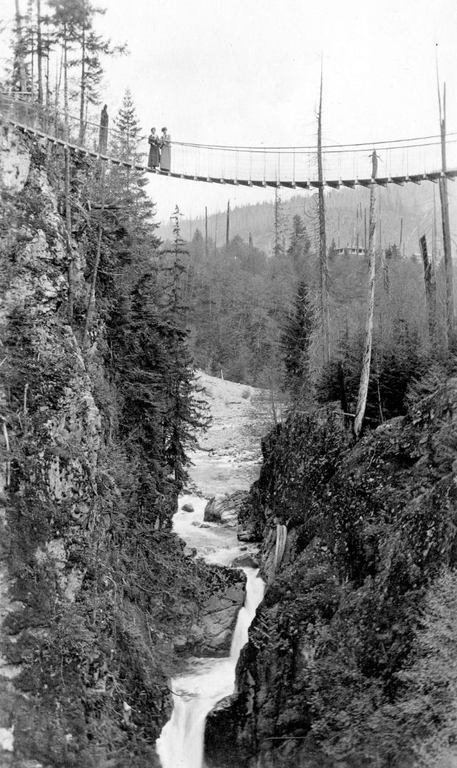 Vintage photographs capilano suspension bridge vancouver