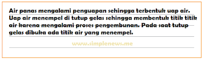 hasil percobaan proses mengembun gelas berisi air panas www.simplenews.me