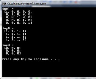 OpenCV C++ Code Tutorial: Zeros,Ones and Eyes in OpenCV