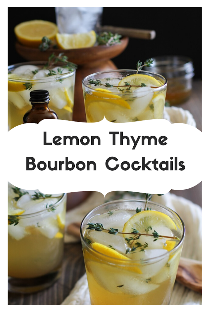 Lemon Thyme Bourbon Cocktails 