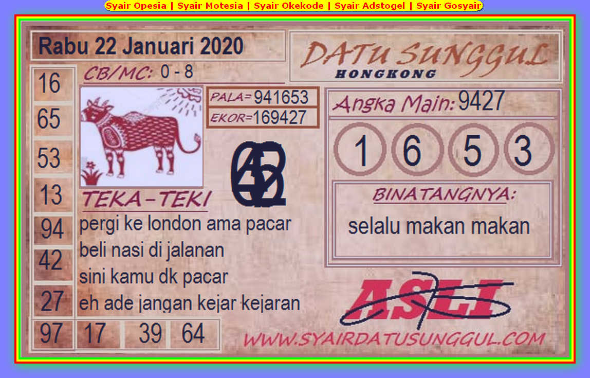 1 New Message Kode Syair Hongkong 22 Januari 2020 Forum Syair Togel Hongkong Singapura Sydney