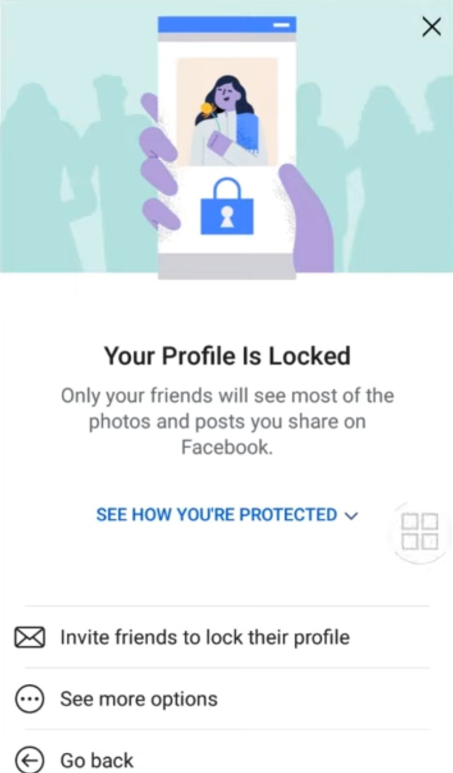 Invite friends for lock profile Invite friends for lock profile