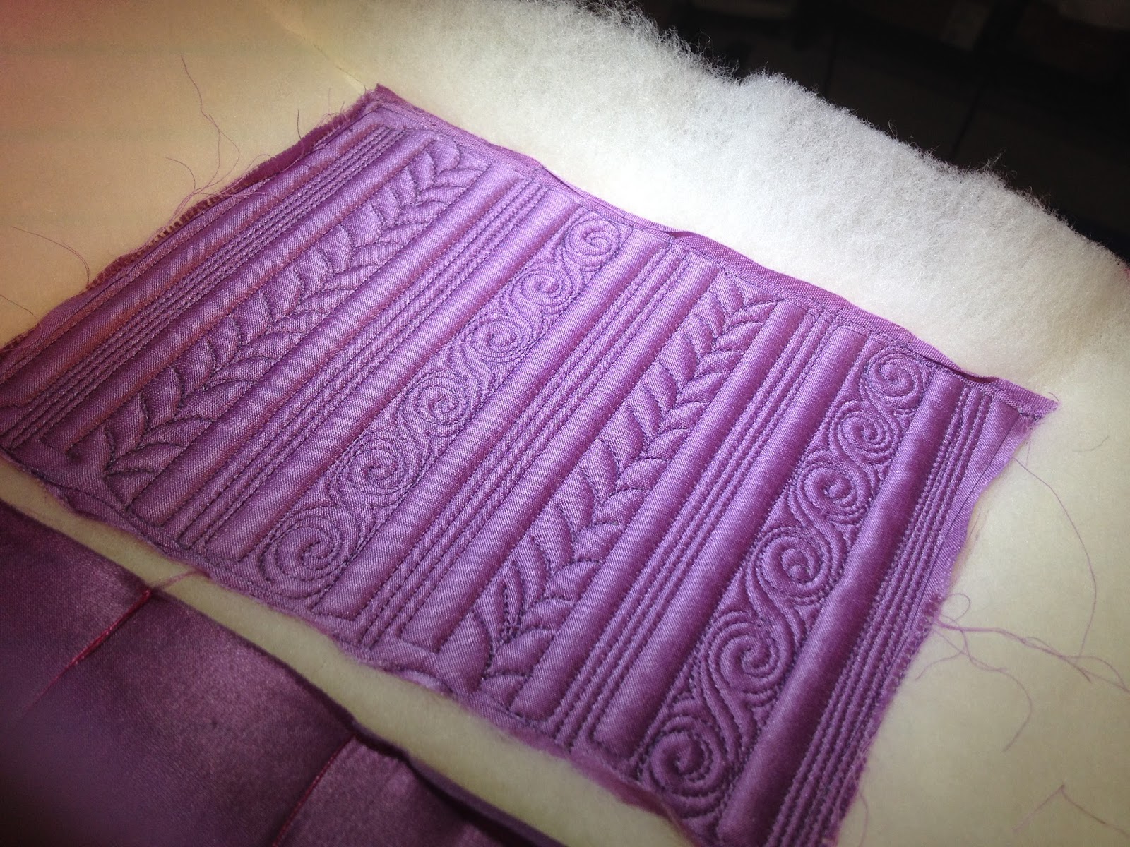 Sewing & Quilt Gallery Silk Whole Cloth quilt Progress