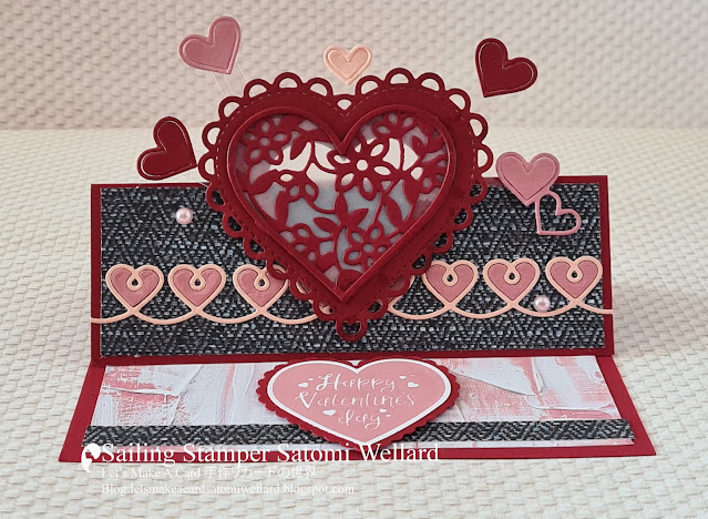 Stampin'Up! Lots Of Heart Easel Card  by Sailing Stamper Satomi Wellard #stampinginkspirationsbloghop