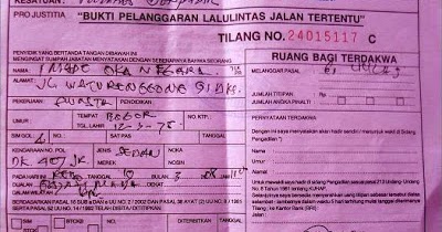 Macam Macam Surat Tilang Kenali Perbedaan Surat Tilang