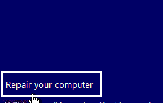 Operating System not found Black Screen Error