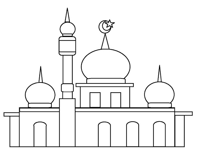 Mewarnai Masjid Untuk Anak Tk Nusagates