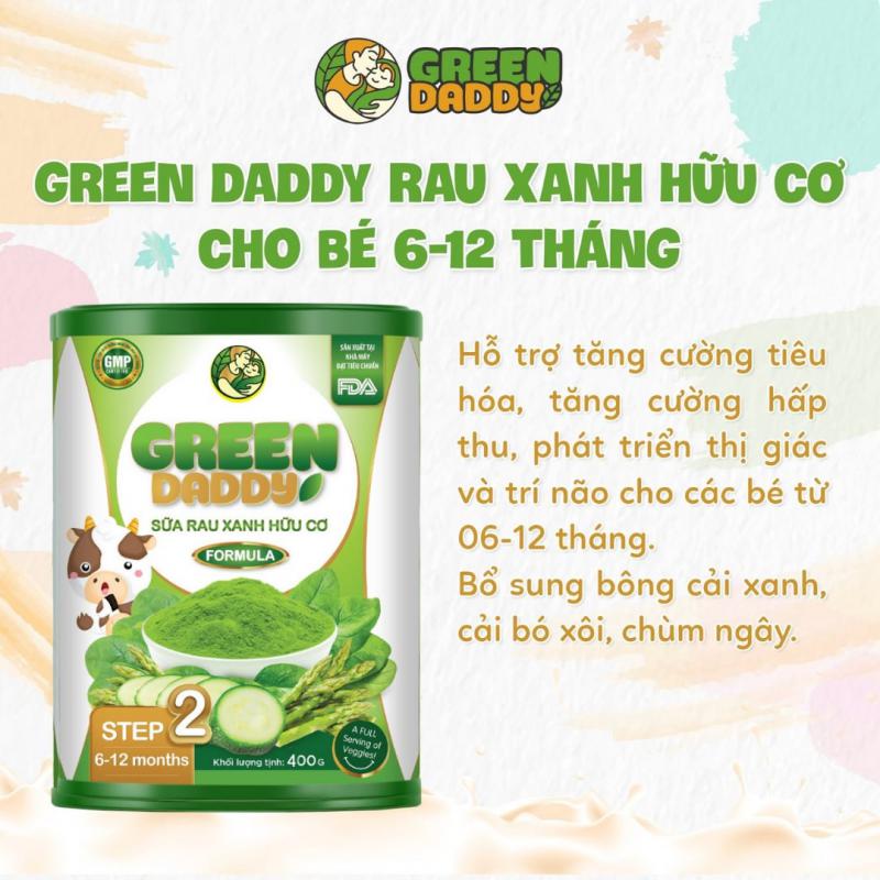 Green Daddy Sữa Rau Xanh Hữu Cơ Formula Step 2 (400g)