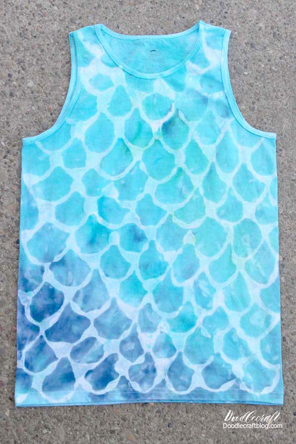 Mermaid Scales Tie Dye Shirt DIY!