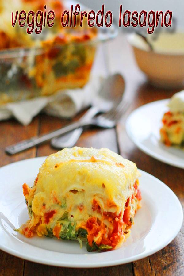 veggie alfredo lasagna Masakan Ibu