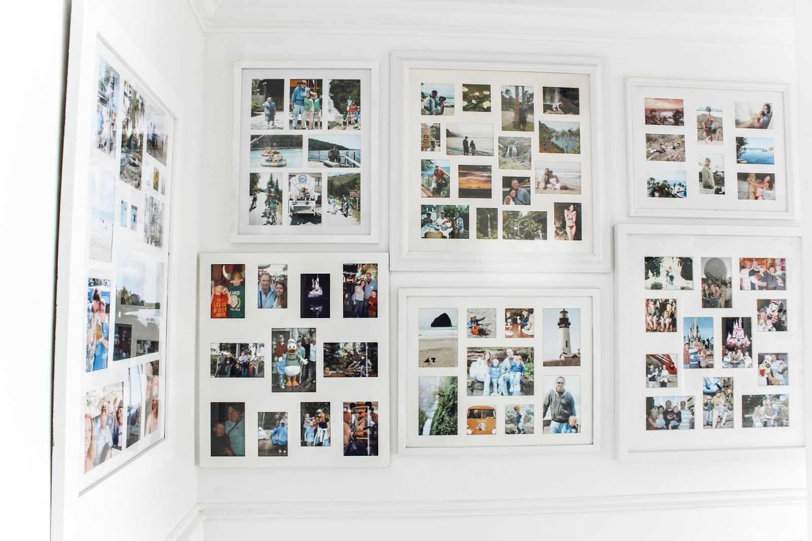 Hallway Gallery Wall Of Family Vacation Pictures