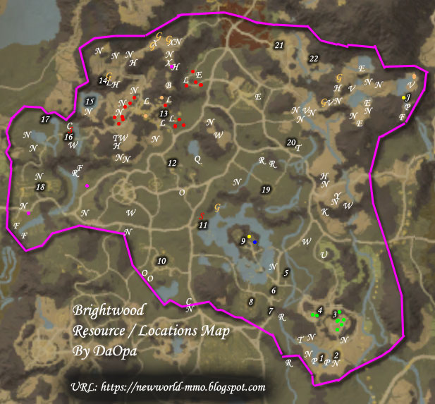 New World Brightwood Map