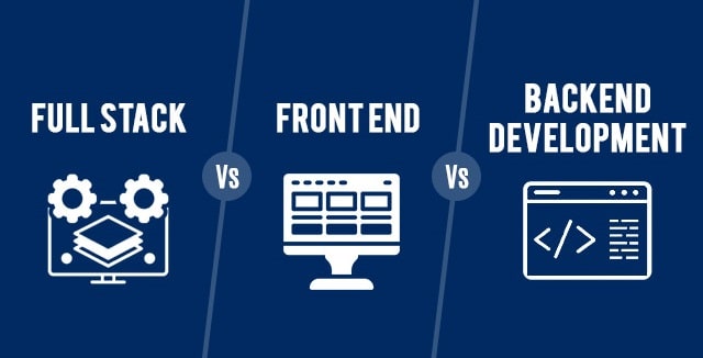 web dev vs full stack developer front end versus back end programmer