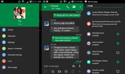 Download BBM Mod Green Dark v29.0.51 APK terbaru