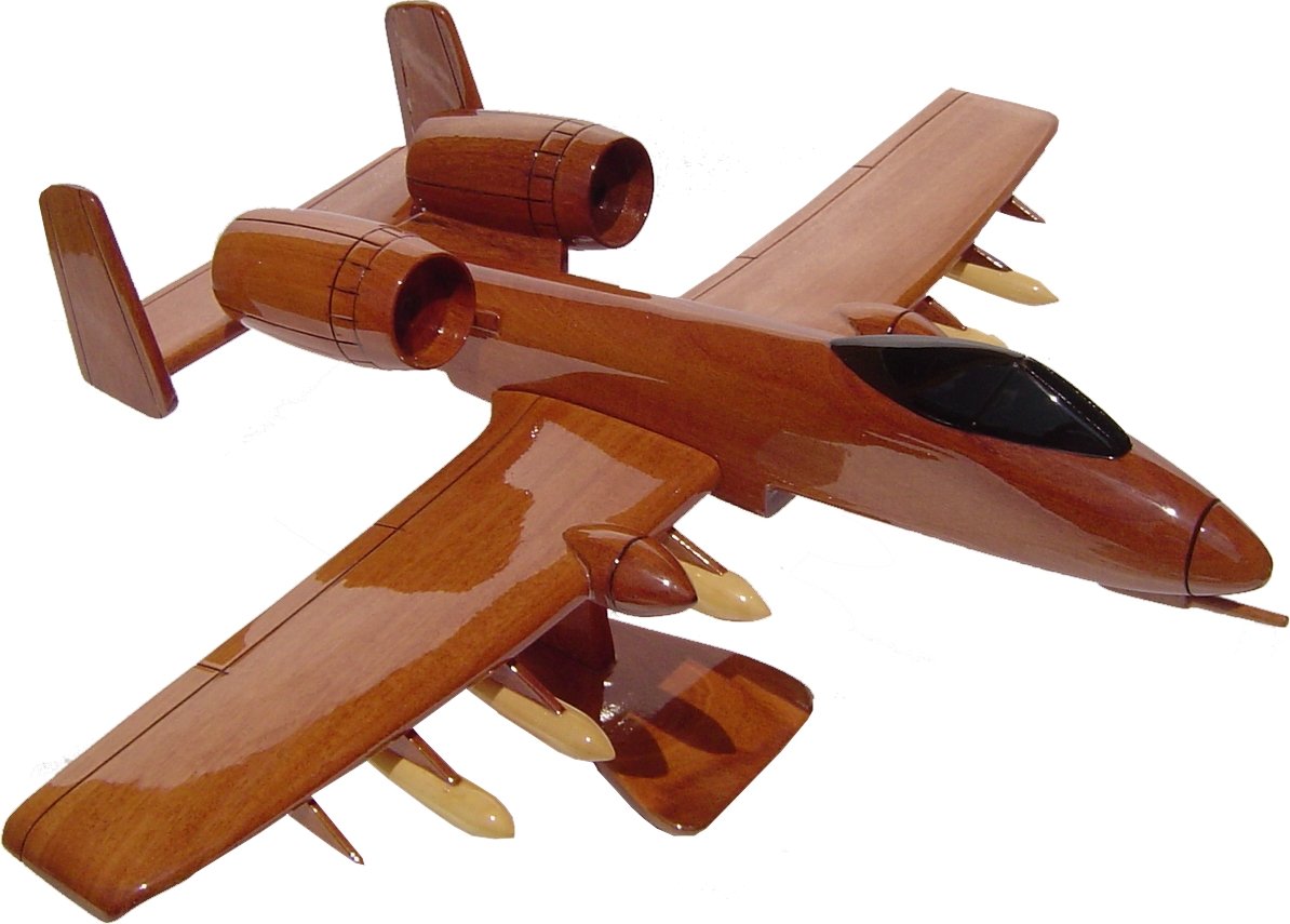 A10 Warthog Thunderbolt Mahogany Wooden Model