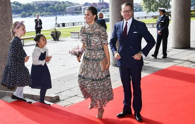 Crown Princess Victoria wore a new Iro maxi dress from By Malina, Princess Sofia wore a new henryke flounce dress from Hugo Boss