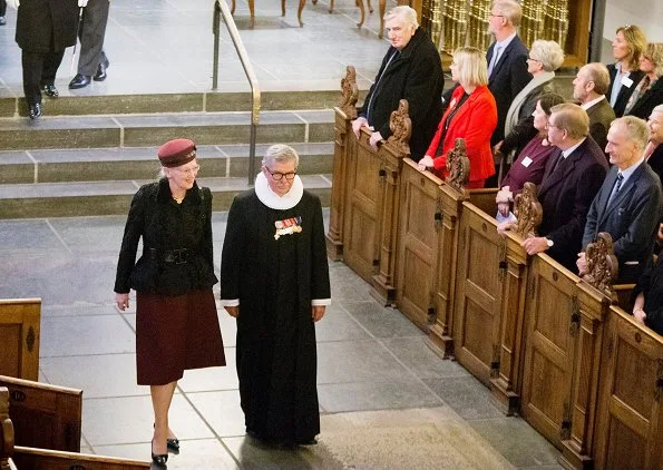 Queen Margrethe attended a service Danish Seamen's Church and Church Abroad's service. Queen style, fashion