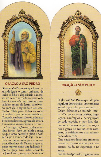 29 de junho  Solenidade dos Apóstolos São Pedro e São Paulo