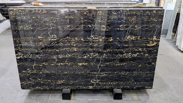 Nero Portoro Marble Slab