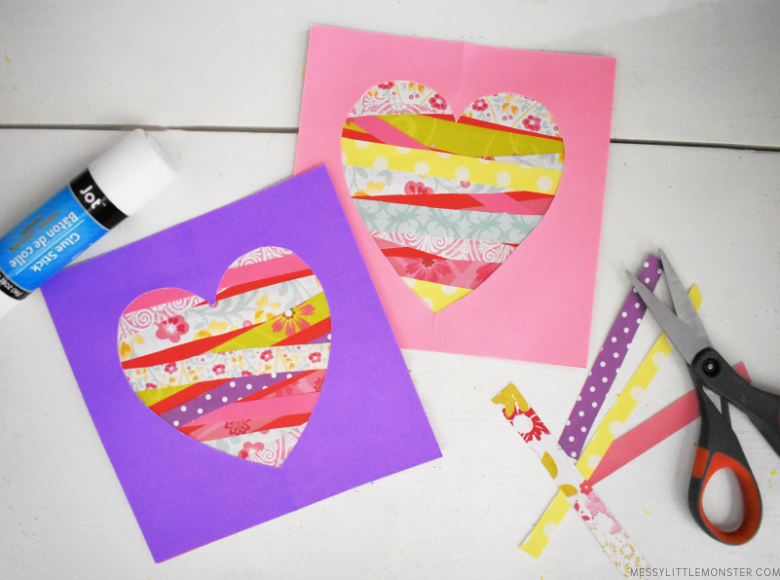 paper heart craft for kids