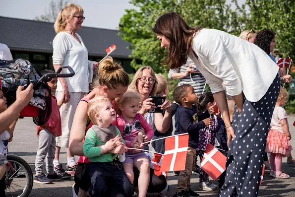 Crown Princess Mary launches anti-bullying programme for nurseries and daycare. Style royal, new dress, fashion new summer dress