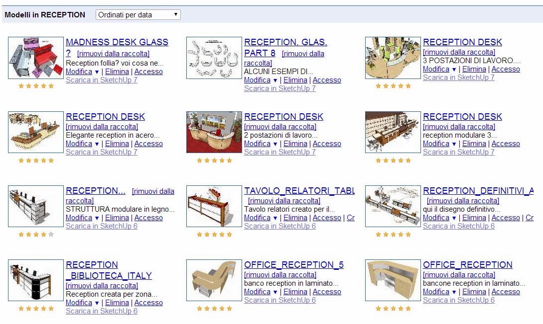 SCARICARE MODELLI 3D SKETCHUP