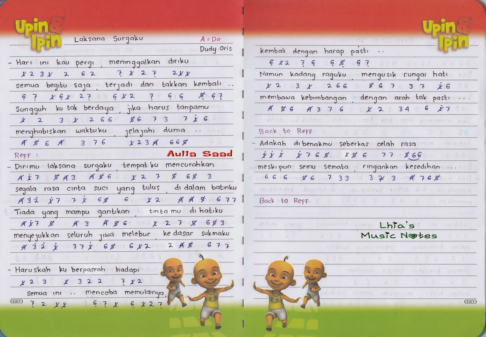 Not Angka : Dudy Oris Laksana Surgaku Aulia #39 s World Not Angka : Dudy Oris Laksana Surgaku Aulia #39 s World