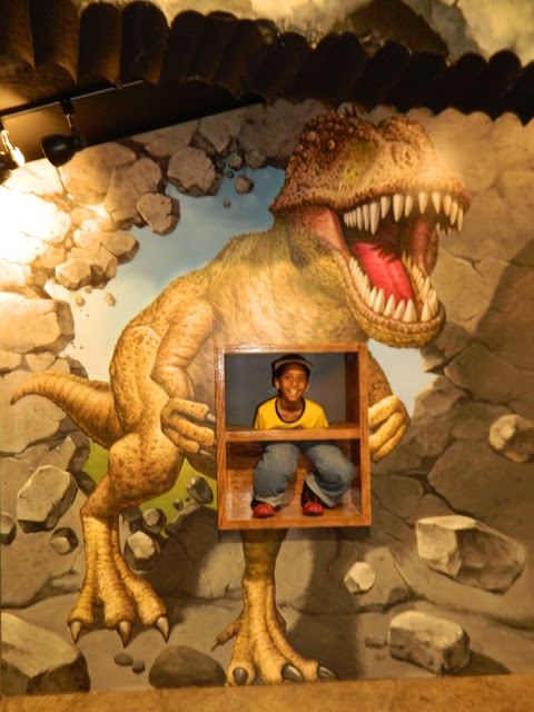 The dino ride at the trompe d'oeil in Seoul