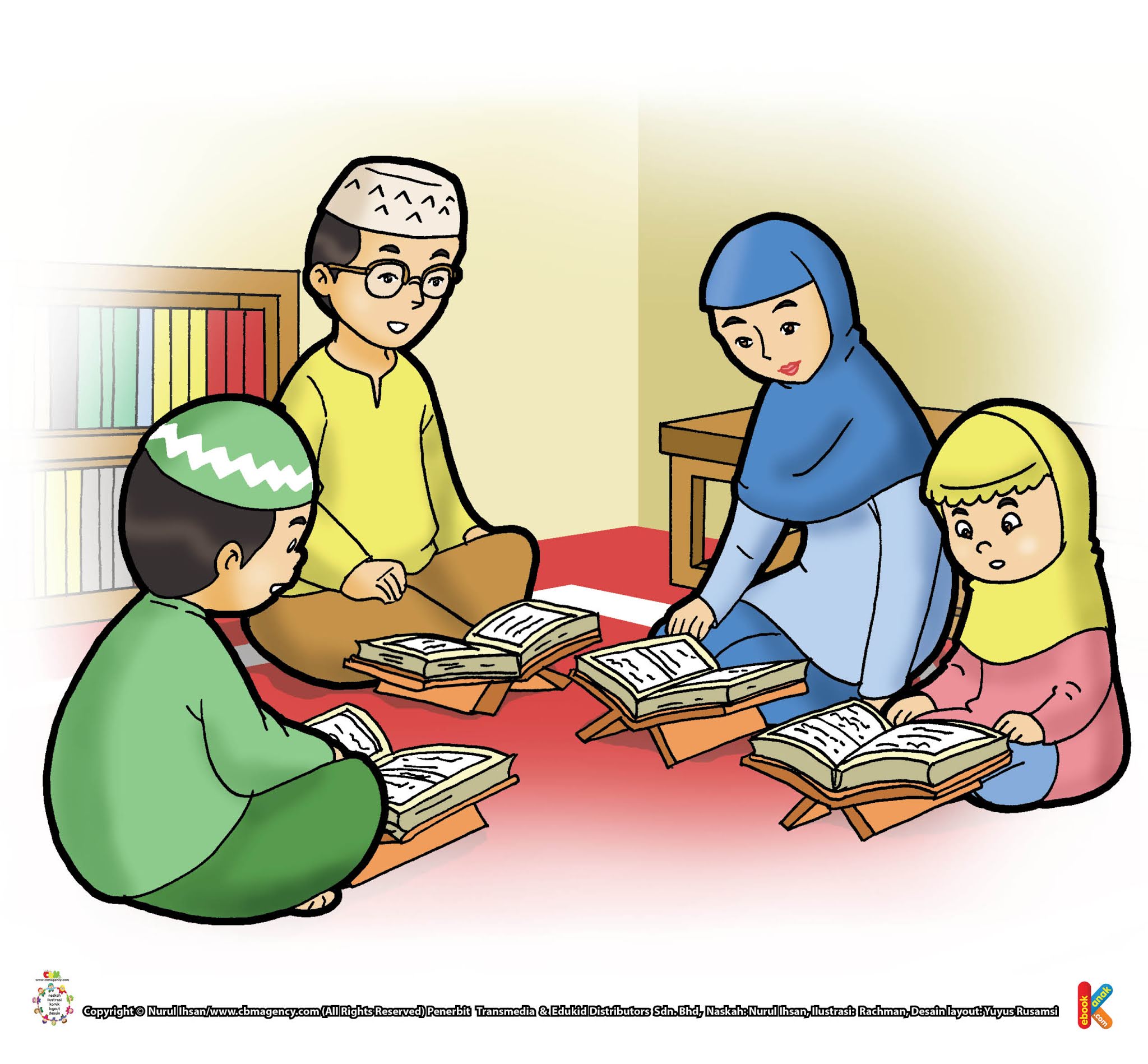Gambar Kartun Anak Membaca Al Quran IMAGESEE