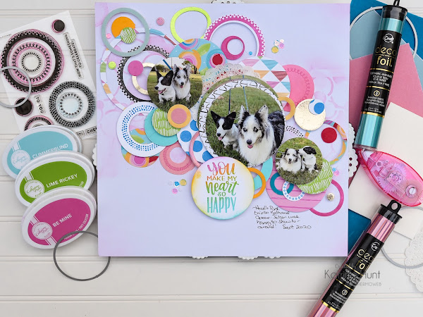 Fun Layout with Catherine Pooler Inks/Stamps and Therm O Web And WHAT I LOVE ABOUT CP INKS!!!!!  