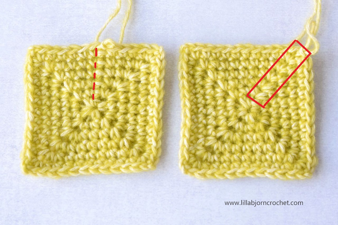 How to Join Crochet Squares in the Corners LillaBjörn's Crochet World