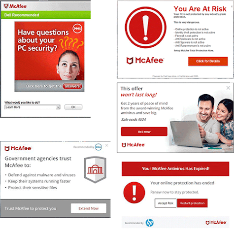 how to stop mcafee pop ups