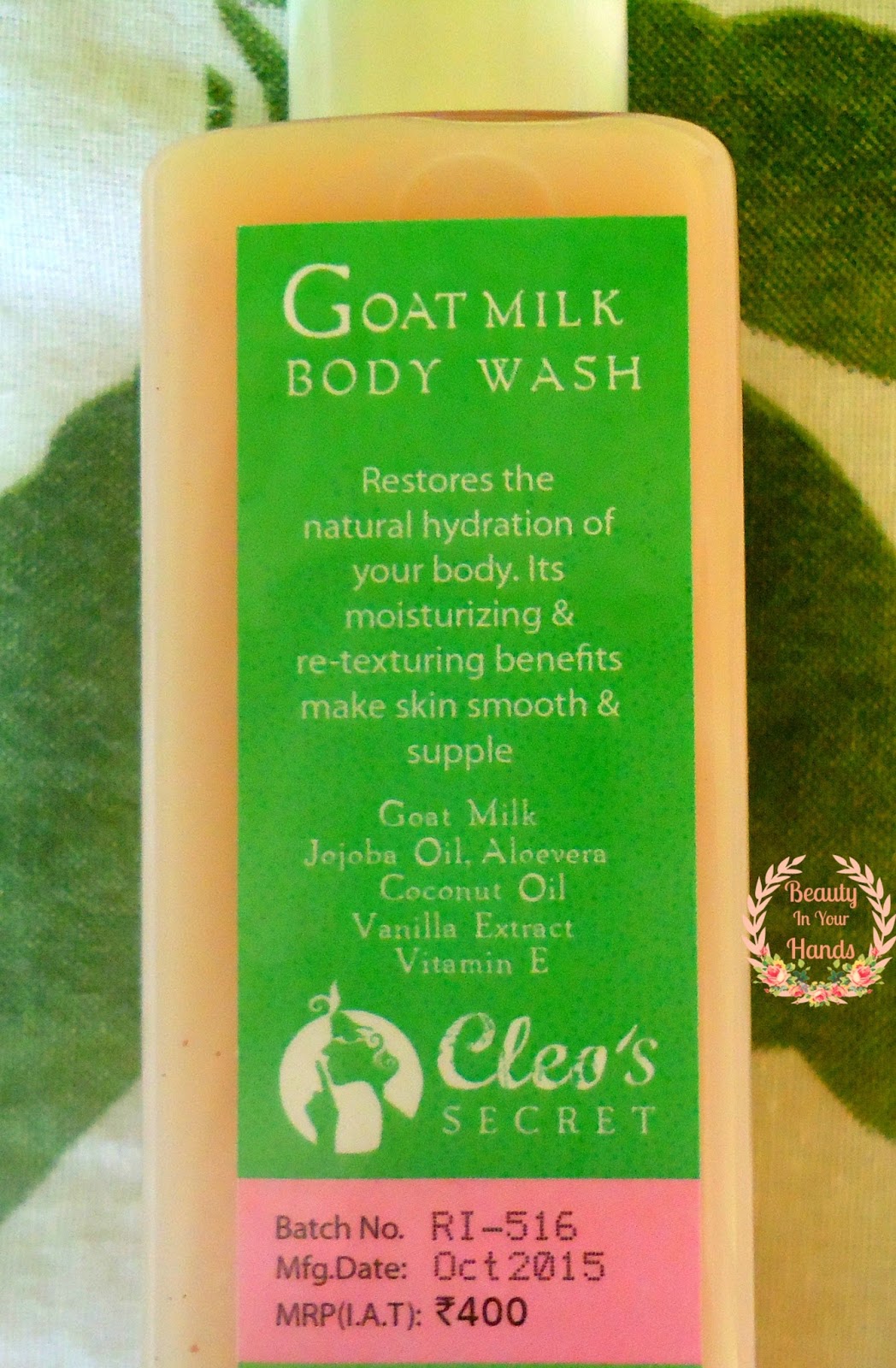 Beauty In Your Hands Cleo’s Secret Goat Milk Body Wash Review