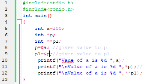 Double pointer C | Pointer to pointer in C