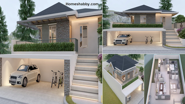 Desain Rumah Bungalow Ukuran 8 x 10,5 M, Desain Cerdas untuk Lahan