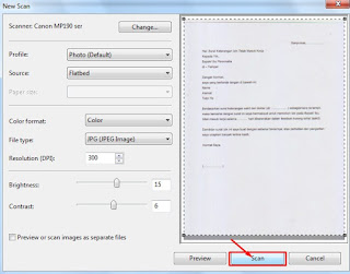 cara scan dengan printer canon