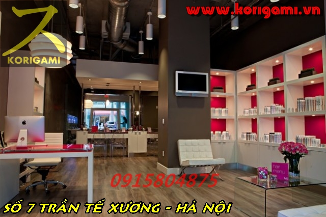 THAM KHẢO THIẾT KẾ PHÒNG NHUỘM TÓC LÀM HOÁ CHẤT COLOR BAR