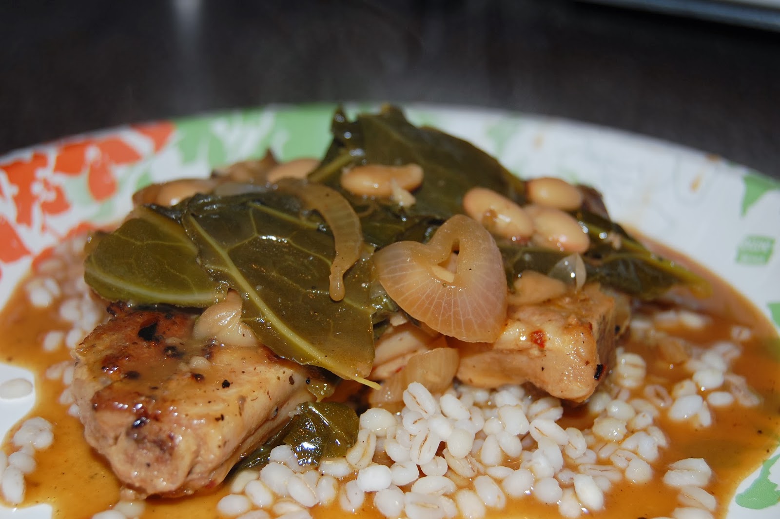 Kitchen Curiosities and more... Pork Chops with Coconut Milk, Collard