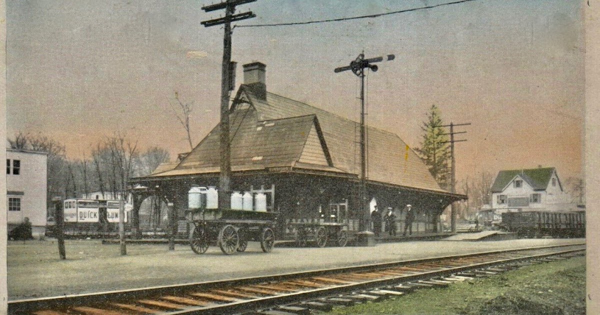 Vintage Railroad Pictures Depot at Elmsford, N.Y.