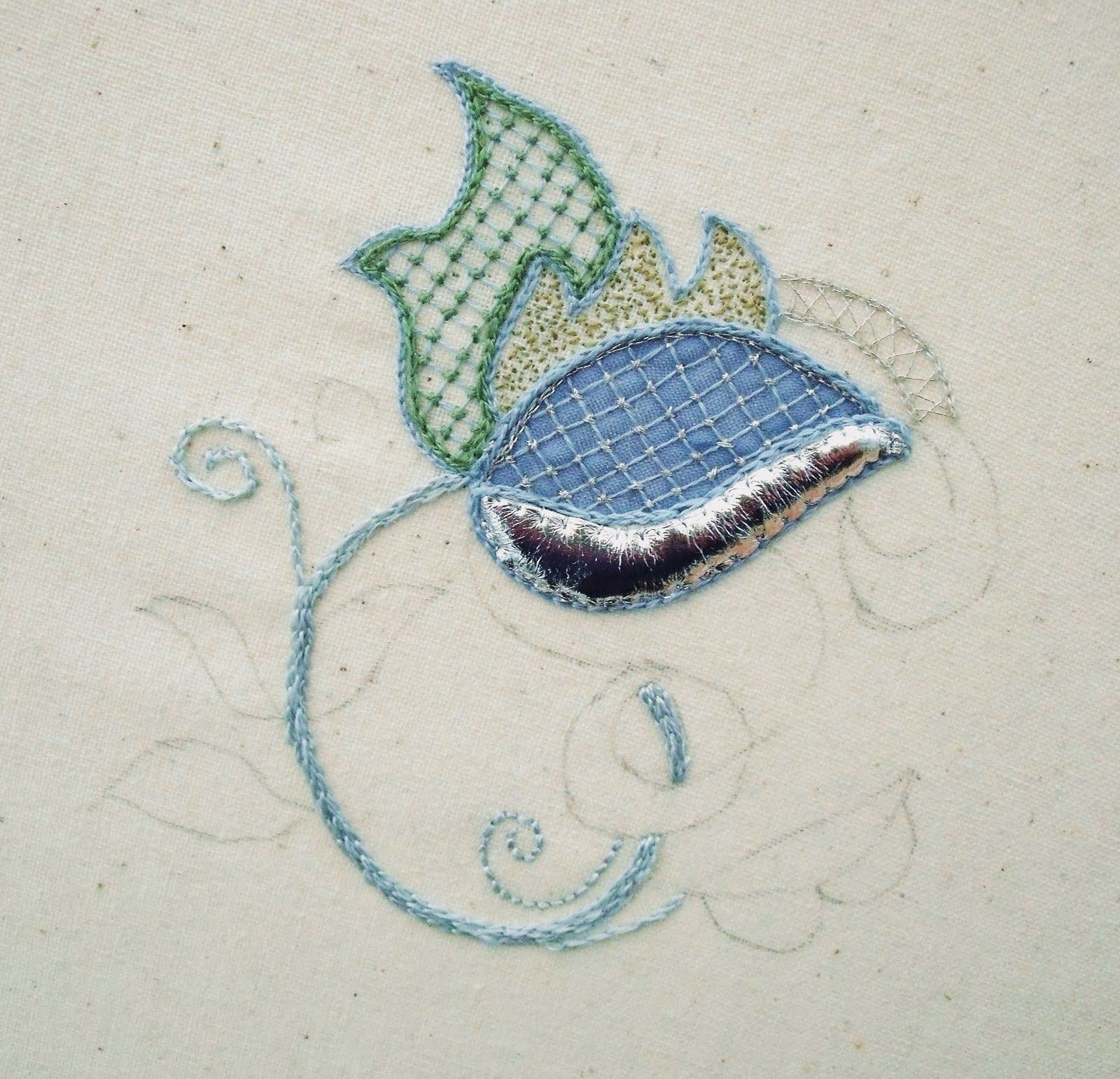 Carole Johnston Jacobean embroidery