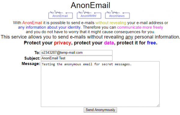 누군가에게 익명의 이메일을 보내는 방법