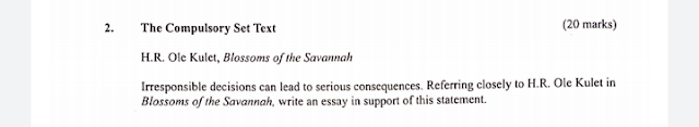 free sample essays on blossoms of the savannah