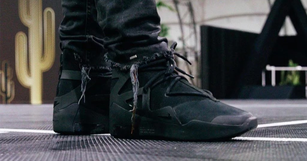 triple black fear of god nike