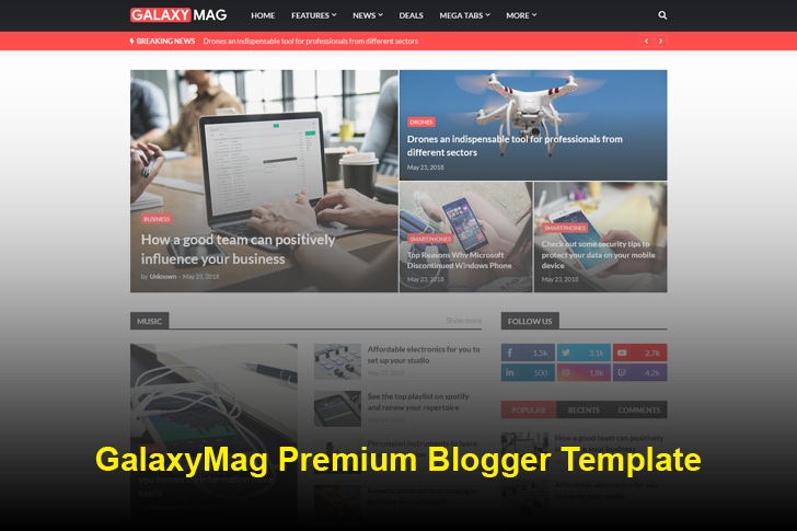 GalaxyMag Premium Blogger Template