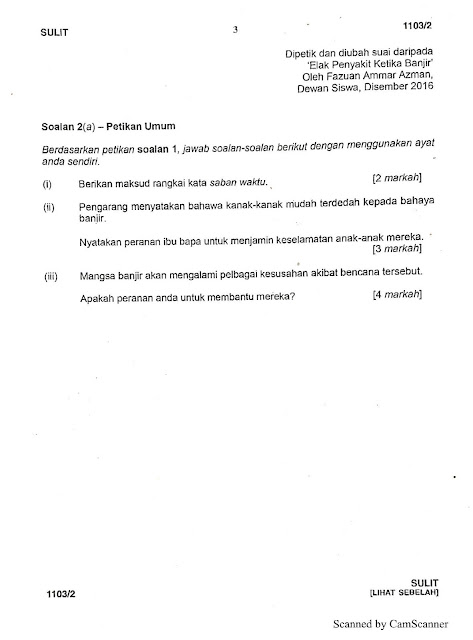 Laman Bahasa Melayu SPM SOALAN DAN CADANGAN JAWAPAN SOALAN 1 ( RUMUSAN
