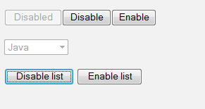 How to enable/disable button/dropdown using DOM/JavaScript.