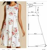 diseños de moda con medidas y patrones de costura de vestidos femeninos
