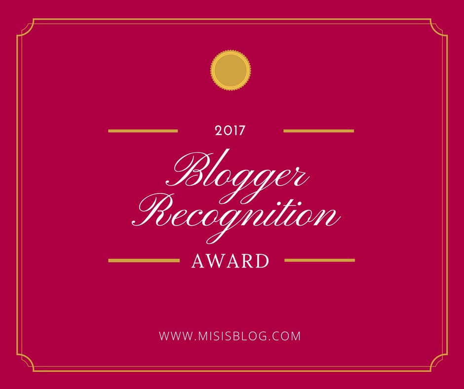 Nominated for the Blogger Recognition Award