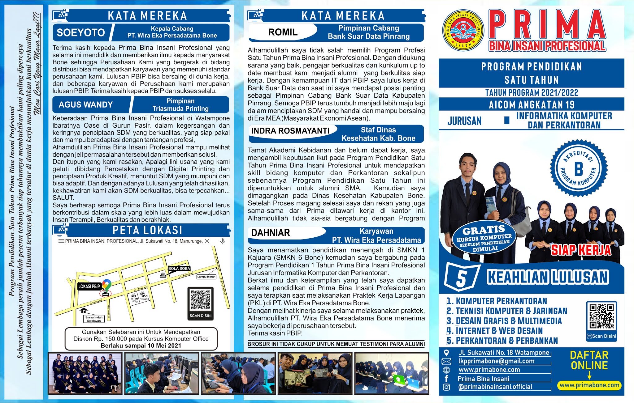 Brosur Penerimaan Peserta Baru Program Pendidikan 1 Tahun