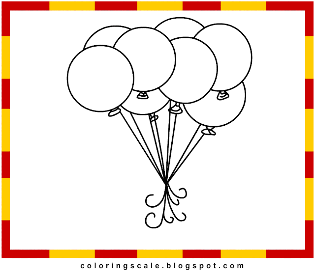 Coloring Pages Printable for kids: Balloons coloring pages for kids